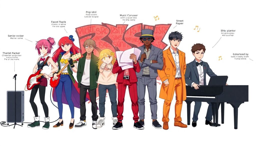 Архетипы персонажей: музыканты и исполнители в тайтлах - иллюстрация