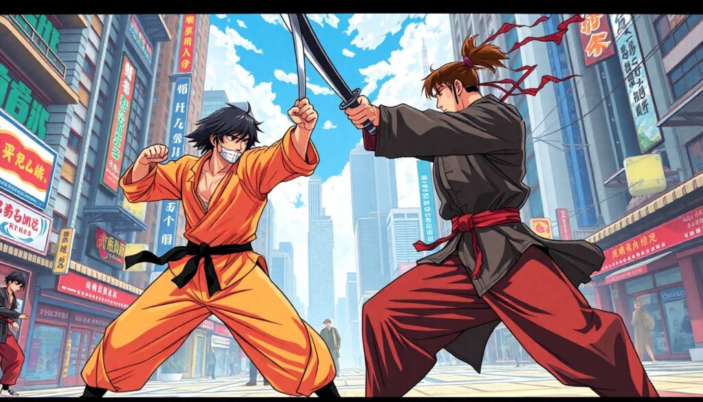 История жанров: динамика жанра боевых искусств в аниме - иллюстрация